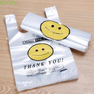TARSURE 50PCS Home Plastic Handle Supplies Food Packaging Retail Bag New Grocery Shop Supermarket Wrapping Carry Out (1)