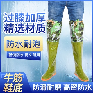 Alto barril ligero zapatos de lluvia de los hombres y las mujeres de los nuevos zapatos de arroz, botas de lluvia de tubo alto, botas de arroz, tierras de cultivo zapatos de campo, zapatos de pesca de suela suave, zapatos de goma impermeable (2)