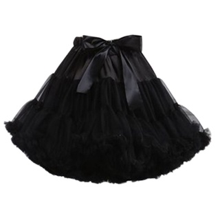 Usted mujeres Lolita Cosplay enagua hinchada en capas Ballet tutú falda arco debajo de la falda (4)