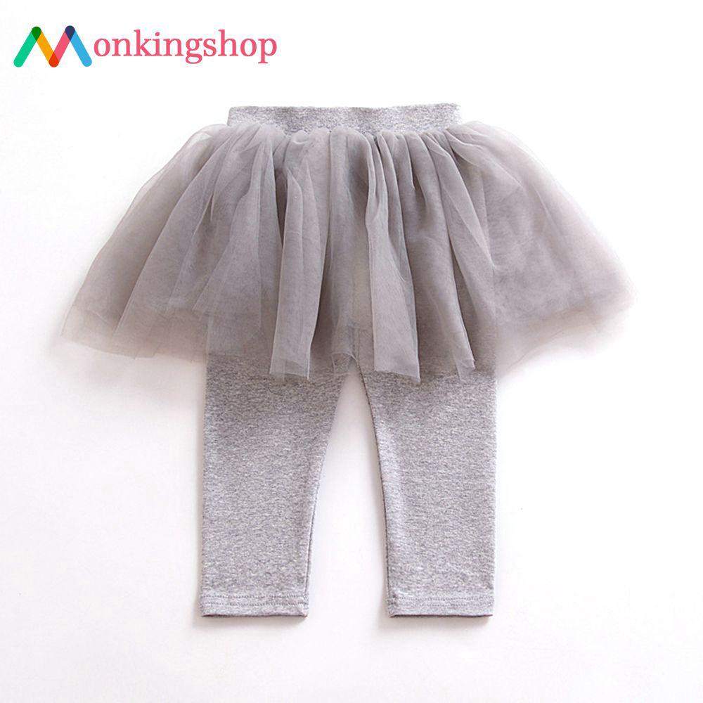 Pantalones de niños bebé niño niñas sólido pantaloneskirt Leggings tutú pantalones MSOP (1)