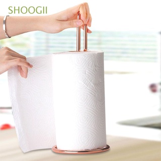 SHOOGII Toilet Roll Paper Holder for Kitchen Countertops Tissue Storage Rack Paper Towel Stand Vertical Bars & Dining Tables Euro Punch-free Napkin Shelf/Multicolor