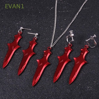 EVAN1 Male Anime Ear Clip Cartoon Character Anime Cosplay Props Anime Necklace Jewelry Accessories Anime Peripheral Female Shaman King Japanese Pendant Earrings
