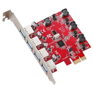kuaileb 4 Ports USB 3.0 PCI E Card Adapter Converter for Windows XP/Vista/7/8/8.1/10