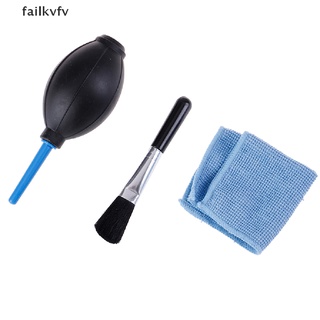 failkvfv 3 unids/set cámara limpiador de polvo kit de limpieza cepillo de lente+paño de limpieza+ soplador de aire cl (7)