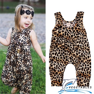 Zhy-baby niña sin mangas Cheetah mameluco leopardo mono de una pieza verano ropa Casual