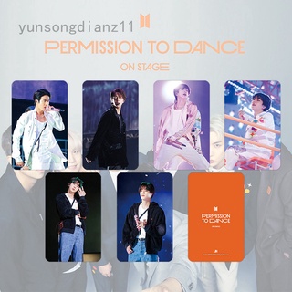 6Pcs/Set Kpop Bts Permission To Dance ON STAGE Small Card Postcard Lomo Cards Photocard Fans Gift