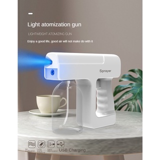 Azul Led luces Nano Spray pistola desinfectante inalámbrico recargable niebla máquina desinfectante máquina de mano Spray máquina