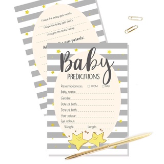 arca baby predictions and advice cards (paquete de 10) - juegos de baby shower ideas para niño o niña- actividades de fiesta suministros (3)