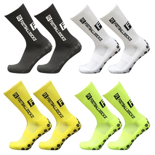 [diyh] calcetines de fútbol unisex redondos con succión de silicona antideslizante/calcetines deportivos de entrenamiento