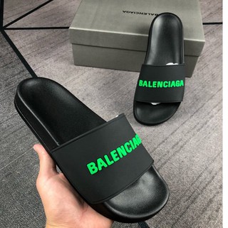 [lizhng] Balenciaga YY Logo Piscina Diapositivas Zapatillas (1)