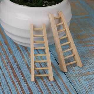 [puchi] Mini escalera de madera para jardín de hadas miniaturas DIY Dollho