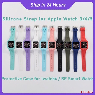 correa de silicona para apple watch 3/4/5, accesorio portátil, funda protectora para iwatch6/se smart watch, para t500 t900 x7 x6 x8 w26 w46 t500+ reloj uulike