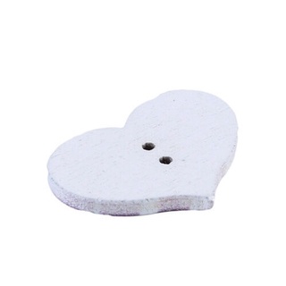 50 pzs botones de madera mezclados a cuadros con forma de corazón de amor/botones de costura/scrapbooking (4)