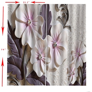 Cortina con estampado Floral 3d Para ventana De dormitorio/Sala De Estar