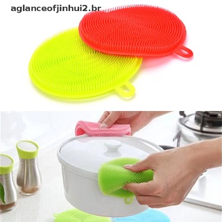 Aglanceofjinhui.br Esponja De silicón Para Lavar platos/limpiador De cocina antibacterial caliente.
