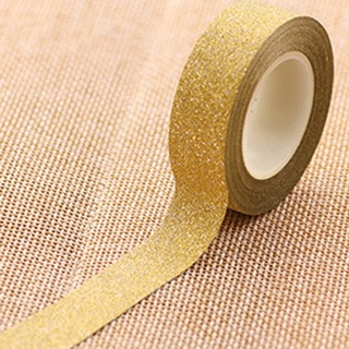 10m Glitter Washi Sticky Paper Masking Adhesive Tape Label Decorative DIY Craft (3)