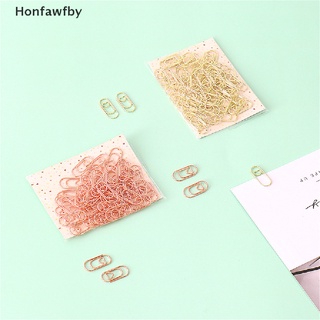 honfawfby 50pcs /bag the mini corazón oro rosa color clip marcador metal papel clips *venta caliente