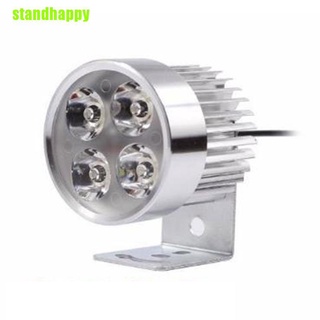 Standhappy 4LED faros delanteros para motocicleta DRL conducción antiniebla lámpara impermeable 12-85V (1)