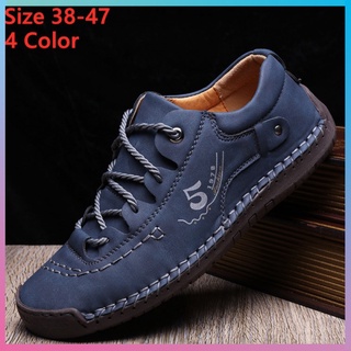 hchai shop 24h send [disponible en inventario] zapatos de cuero cosidos a mano para hombre/zapatos deportivos al aire libre/zapatos casuales de negocios