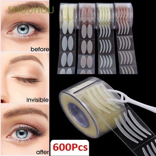 600 piezas/300 Pares De herramientas De maquillaje De Fibra invisible doble cara/cinta adhesiva De ojos/Multicolorido