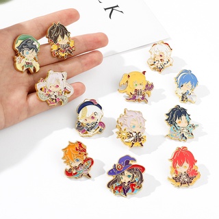 Genshin figura de impacto broche Pin Cosplay dibujos animados insignia hecha a mano accesorios de joyería para ropa mochila decoración regalo (4)