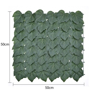 Valla de decoración de hoja de hiedra artificial verde Flexible de plástico resistente a los rayos UV (2)