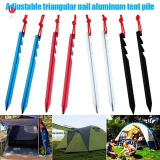 10 clavijas de tienda de campaña de aluminio estaca con cuerda accesorios de camping al aire libre