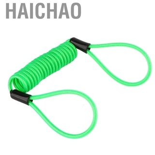 Haichao - alarma de 150 cm con alarma para recordatorio de disco, Cable de motocicleta, Scooter, moto, Anti ladrón, seguro (verde) - intl (2)