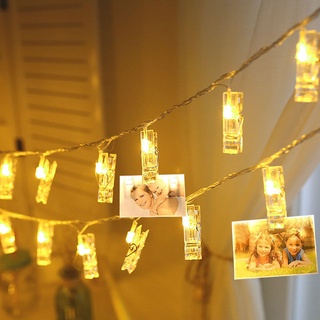 2021 caliente led lámpara de color 3aa caja foto clip de iluminación cadena creativa foto pared ins navidad vacaciones luces decorativas