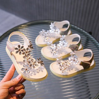[shoebox Embalaje]sandalias de diamantes de imitación de princesas de verano para niñas