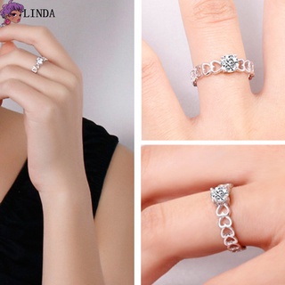 Anillos De pareja compromisos De plata Esterlina encantadoras anillos De imitación redondos para parejas anillos ajustables abiertos