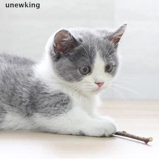 [unewking] 10pcs puro natural catnip mascota gato juguete de seguridad molar pasta dental rama limpiar dientes [unewking] (4)