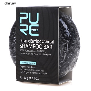 dhruw color de cabello tratamiento de tinte de bambú carbón limpio detox barra de jabón negro champú cl (8)