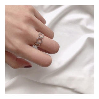 s925sterling anillo de plata círculo personalidad geometría conmutable índice anillo de dedo moda todo-partido mujeres