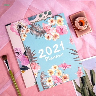 Char 2021 Agenda planificador organizador A4 cuaderno diario mensual planificador nota libro suministros escolares