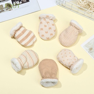 pie invierno bebé anti-abrazante manoplas espesar guantes de lana recién nacido guantes lindos niños niñas dedo completo caliente niño manoplas