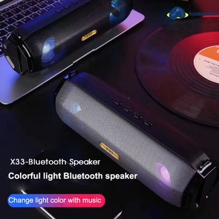 [In Stock] X33 Bluetooth Speaker Outdoor Portable Subwoofer With Colored Lights Wireless Bluetooth Card Small Sound New