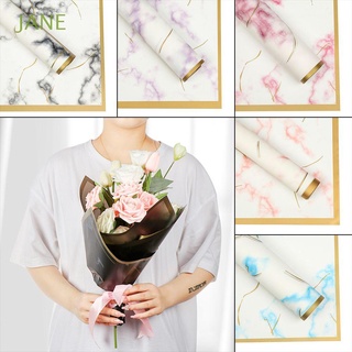 jane 20 hojas decoración de flores papel de regalo de scrapbook embalaje papel de regalo impermeable diy artesanía floral envoltura de mármol esmerilado embalaje de flores