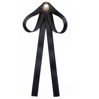 oso perla cinta broche pin pajarita vintage pre-atado collar joyería bowknot corbata (7)