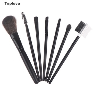 [toplove] 7 pzs juego de brochas de maquillaje profesional para sombra de ojos/herramientas cosméticas/brochas de belleza para ojos.