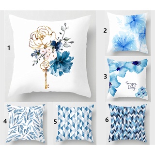 Funda de almohada de hojas azules40x40,45x45,50x50,60x60.Decoración del hogar cojines almohadas para sofá car.Beddings funda de almohada.