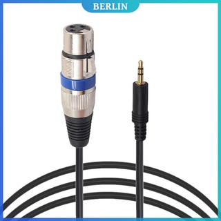 (berlin) xlr 3pin hembra a 3,5 mm trs macho cable adaptador de audio cable de micrófono