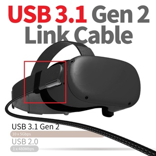 NERV Para Oculus Quest 2 Tipo C Link USB-Steam VR Cable De Datos De 5 M/16 Pies Enlace De Transferencia De Carga Rápida (9)