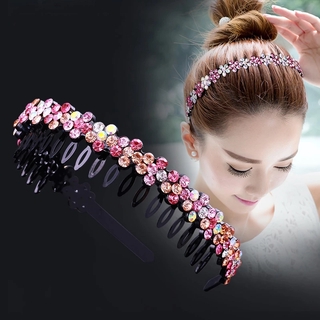 Ligas De dientes con pedrería y Cristal Para mujeres/accesorios Para el cabello De diademas Para el cabello