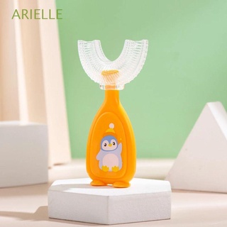 ARIELLE 2-12 Years Old U-shape Baby Toothbrush Daily Teeth Cleaner Children Silicone Toothbrush Teeth Whitening 360 Degree Manual Cartoon Handheld Soft Oral Care