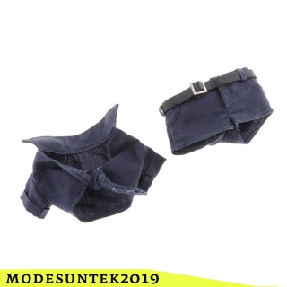 (Modestok) 1/6 Escala moda muñeca de mezclilla ropa de tela y pantalones cortos Para figura de acción de 12 pulgadas cuerpo femenino (2)