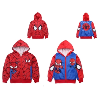 Marvel Spider Man niños Cosplay sudadera con capucha chamarra superior abrigo con capucha ropa de abrigo Terno bebés conjunto Baju bebé navidad Halloween