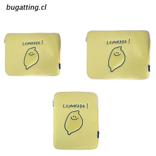 b.cl funda para ordenador portátil bordado limón de dibujos animados 9.7 10.8 11 pulgadas tablet protectora interior bolsas bolsa