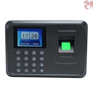 Inteligente biométrico huella dactilar contraseña asistencia máquina empleado check-in grabadora 2.4 pulgadas TFT pantalla LCD DC 5V asistencia de tiempo reloj
