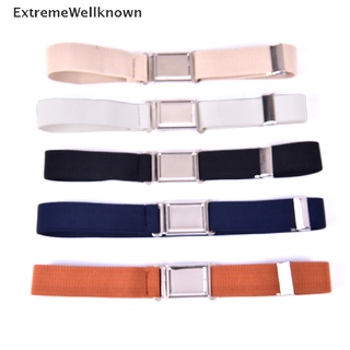 [ExtremeWellknown] Elástico Color Sólido Cinturones De Lona Niños Niñas Cinturón Ajustable Para Xwk